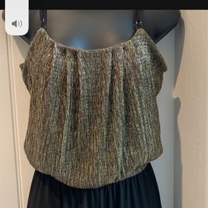 Jumper black and gold  adjustable spaghetti strap